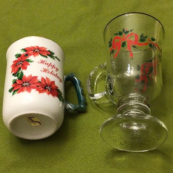 COPY - Mugs glass and porcelain, holiday set, very nice, etc - Picture 7 of 8